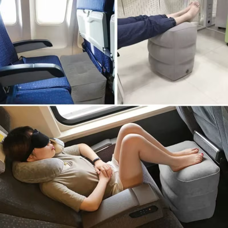 Repose-pieds gonflable pour enfants, coussin de repos pour avion, voiture, bus, coussin de voyage, repose-pieds