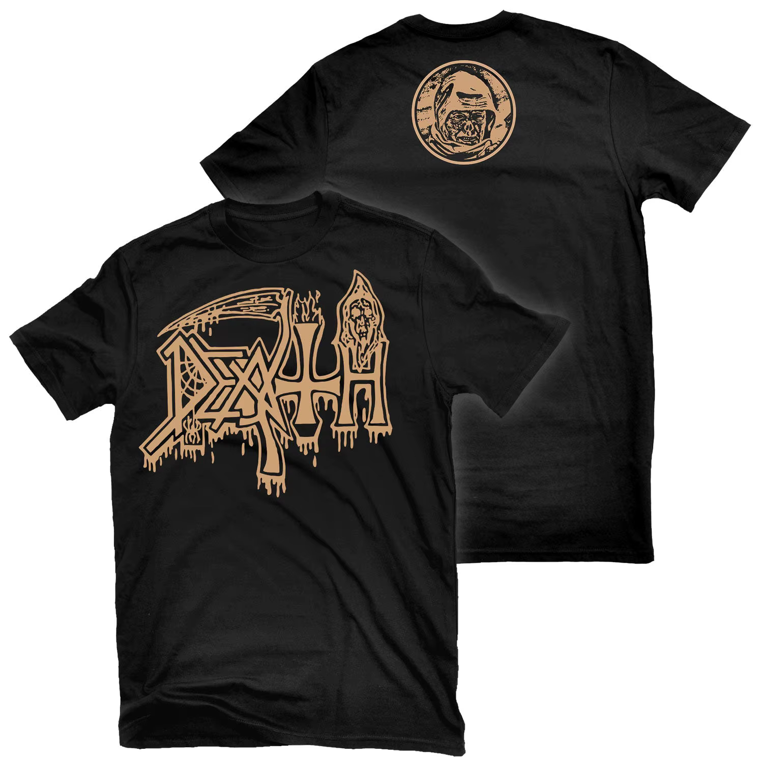 T-shirt décontracté d'été style groupe de rock heavy metal de la série Death on Stage