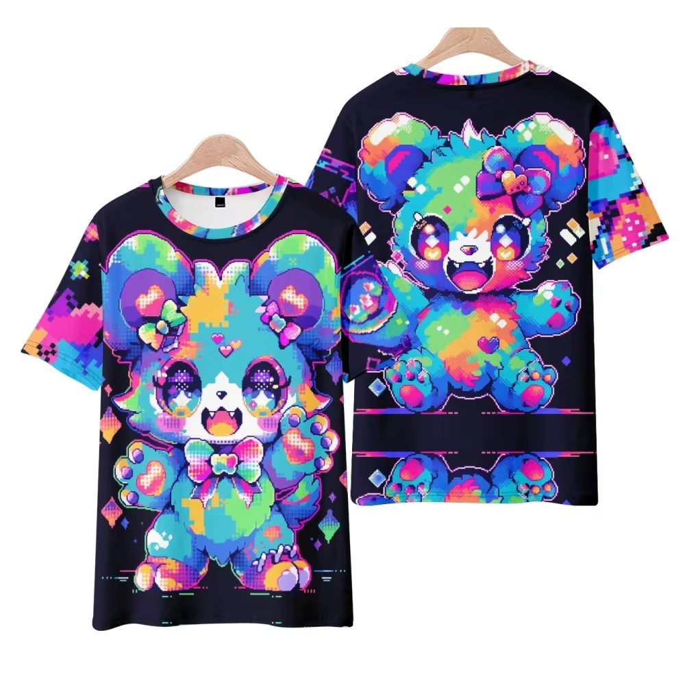 T-shirt Harajuku Kawaii Anime Print pour femmes