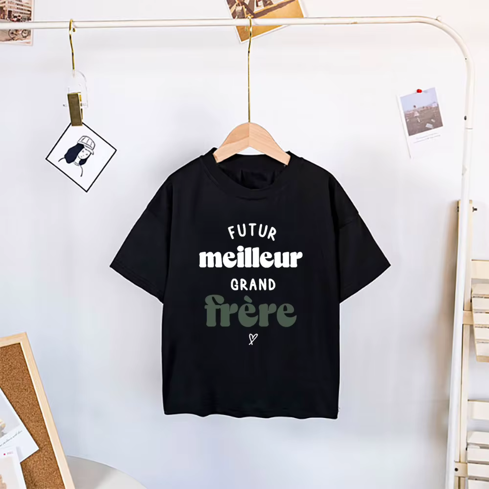 Future grande sœur grand frère ami imprimé chemise bébé annonce T-shirt garçons filles à manches courtes chemises