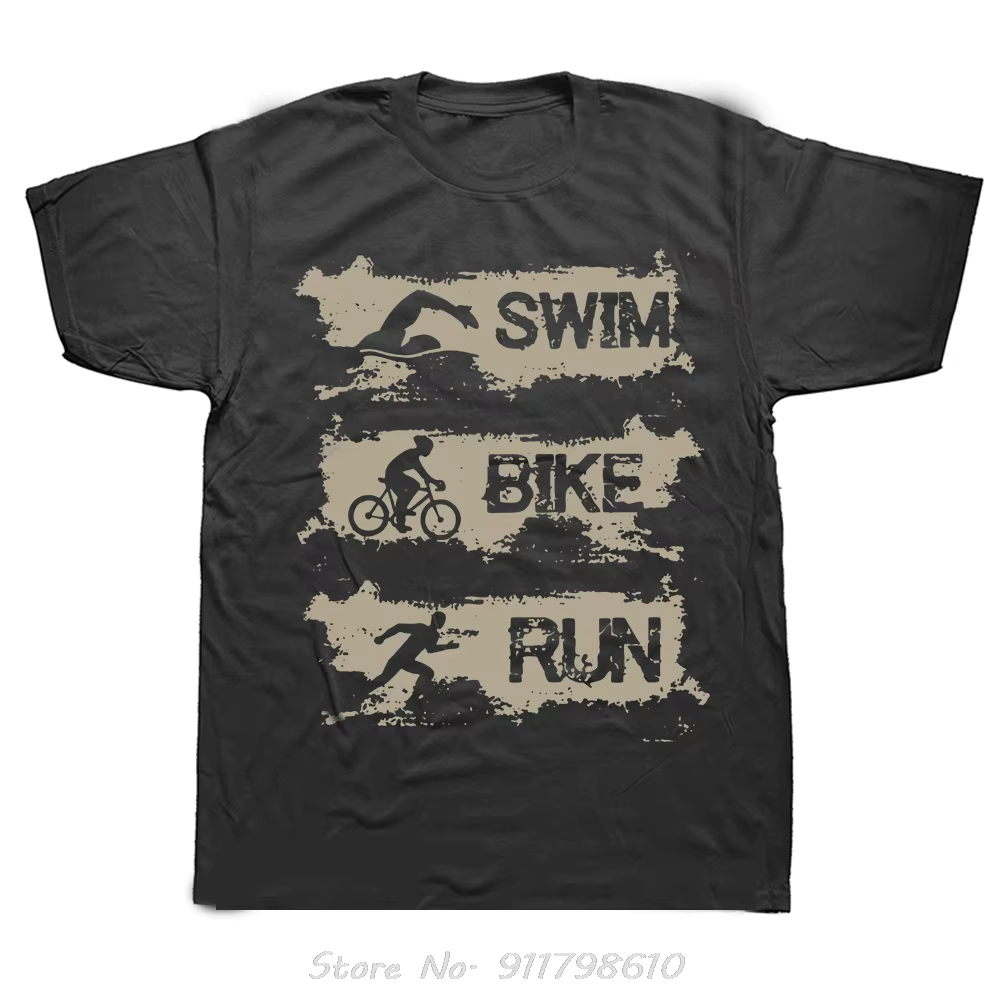 Vêtements pour hommes nouveauté Triathlon nageur vélo course surdimensionné T-shirt Streetwear Fitness