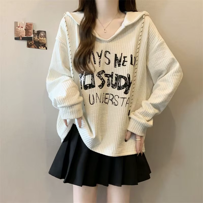 T-shirt à capuche à manches longues pour femme – Nouvelle collection printemps, automne et hiver – Design unique et chic – Haut fin à porter en extérieur