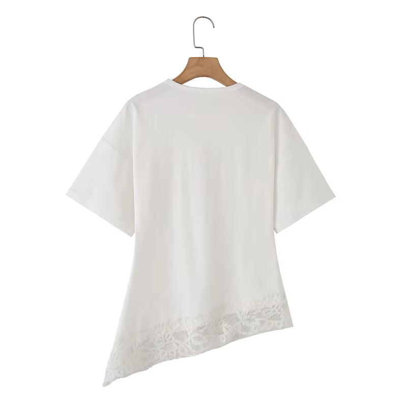 Chemisier T-shirt en dentelle pour femme