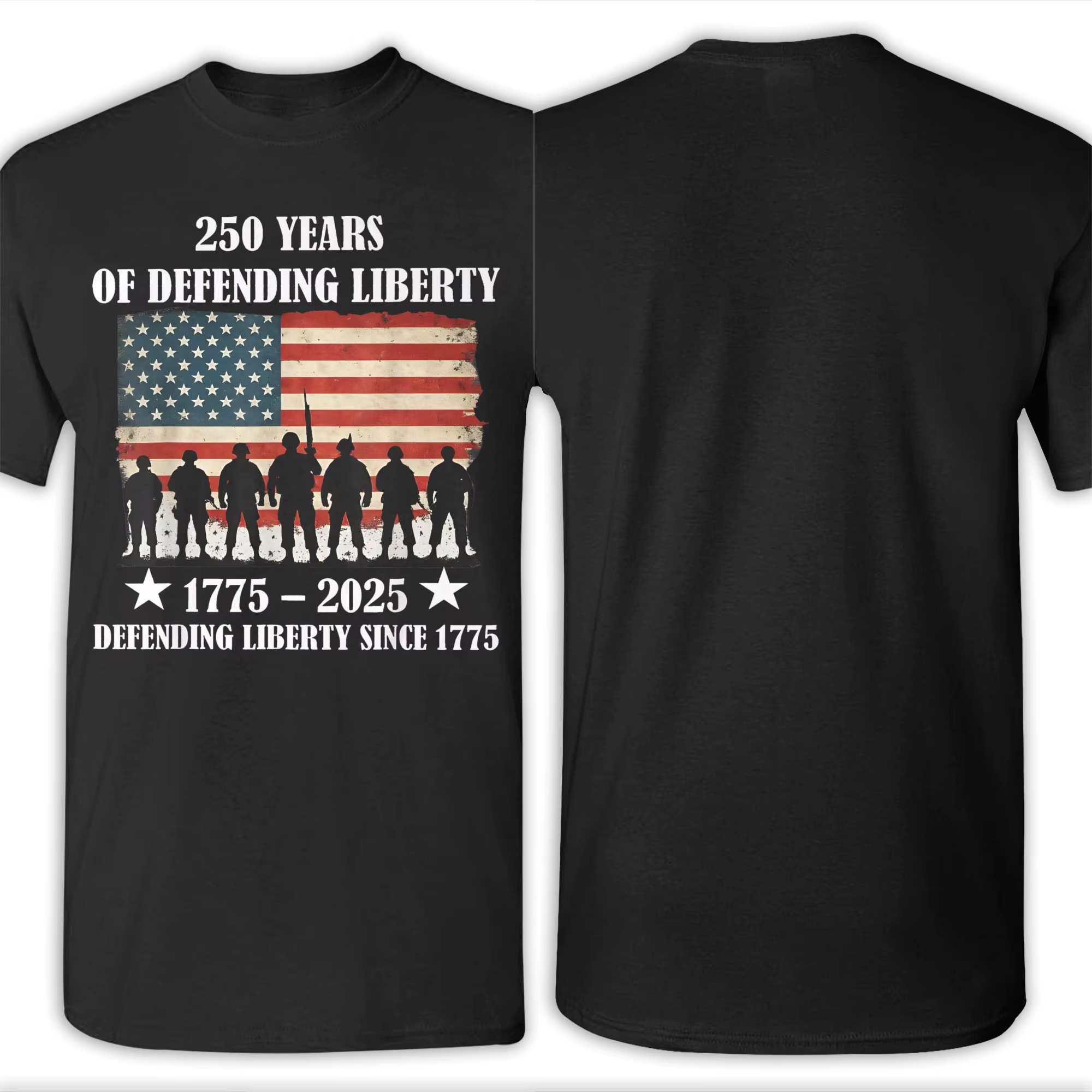 Patriotique armée américaine défilé militaire américain 250th anniversaire t-shirt pour hommes femmes imprimer t-shirts 100% coton vêtements