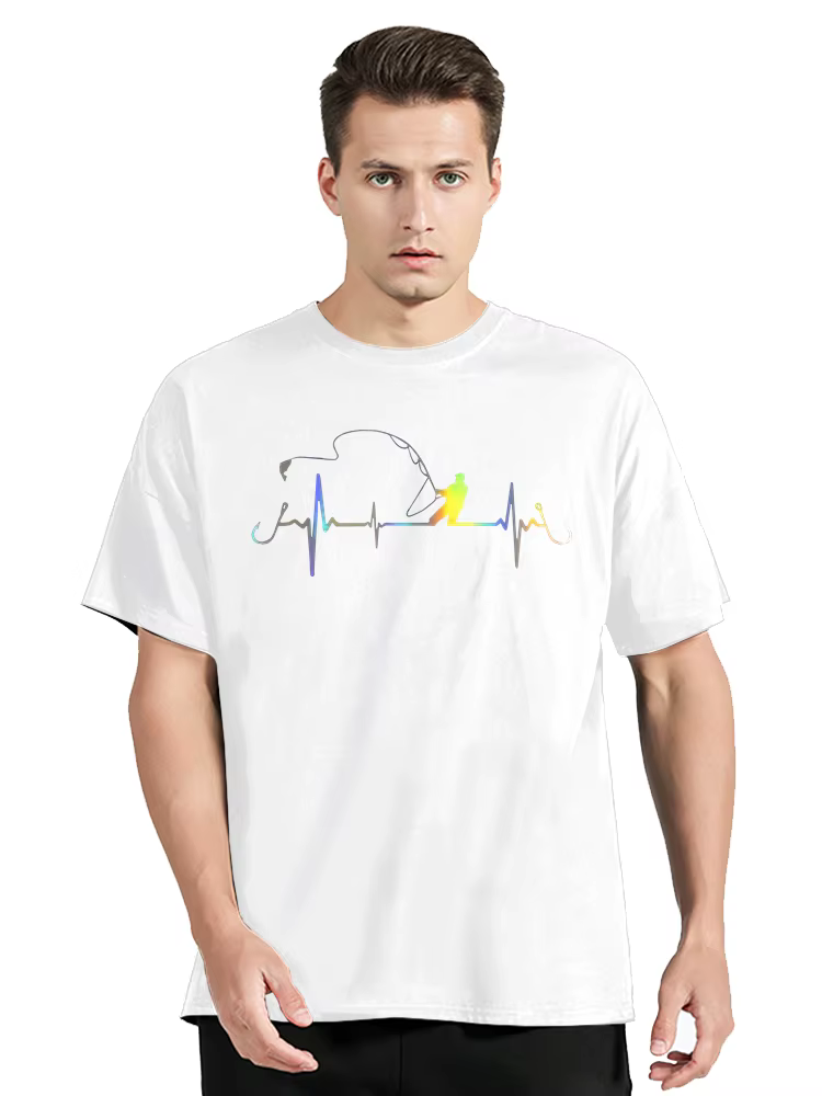 T-shirt graphique vintage Heartbeat pour hommes