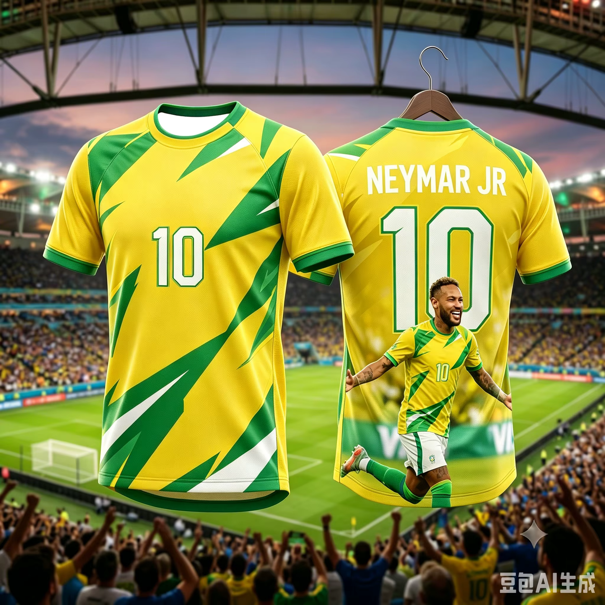 T-shirt de football du Brésil Neymar #