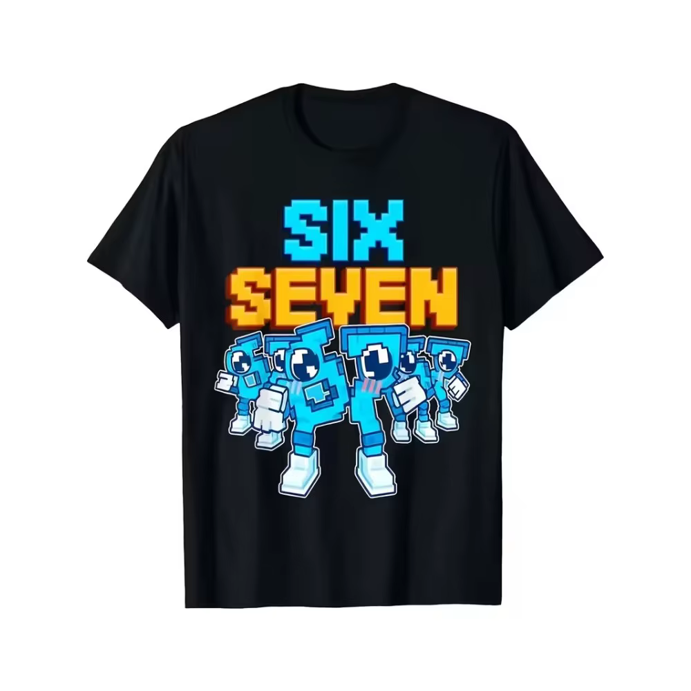 T-shirt amusant Six Seven Bruh Meme Internet pour garçons et filles