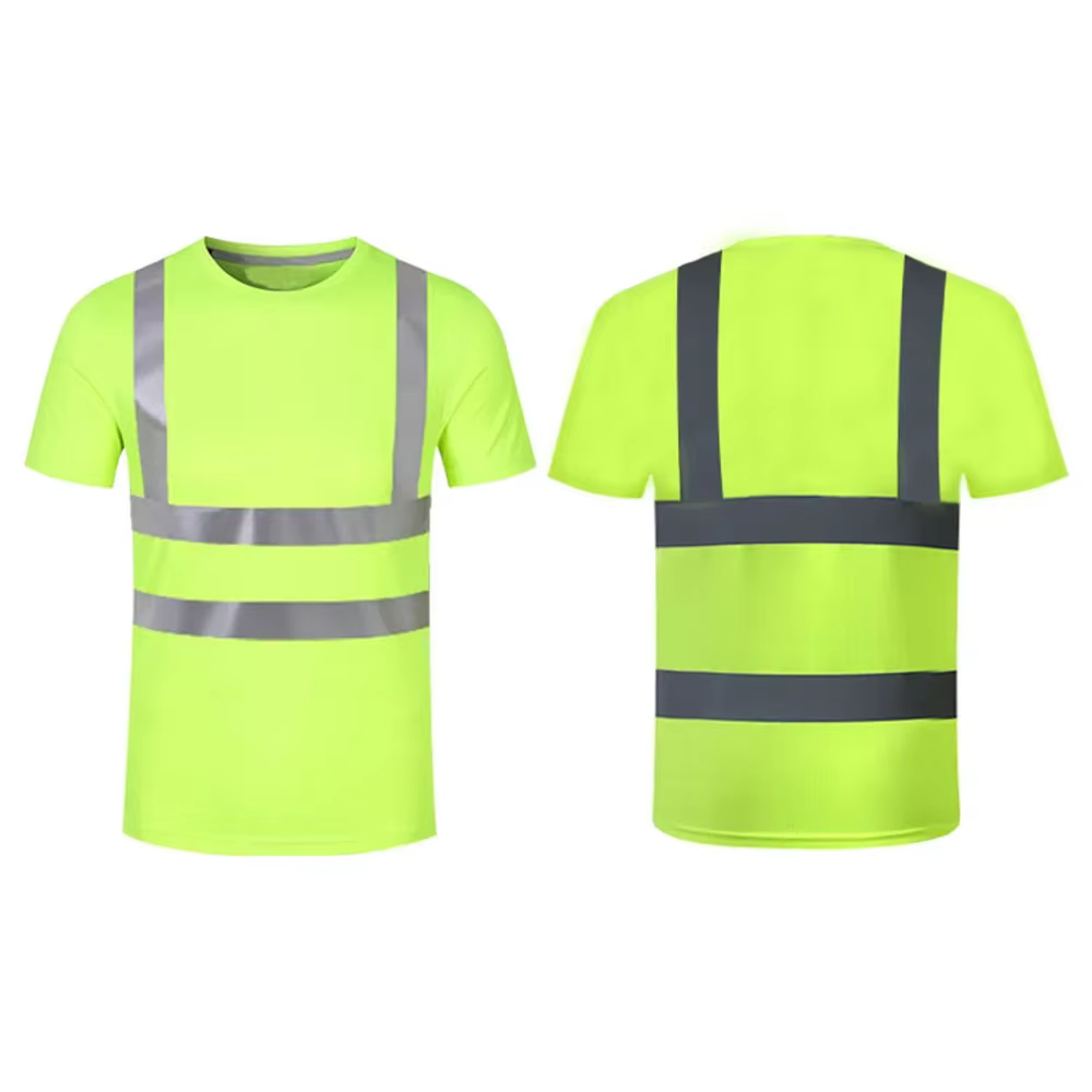 T-shirt réfléchissant extérieur Fluorescent haute visibilité sécurité travail chemise respirant