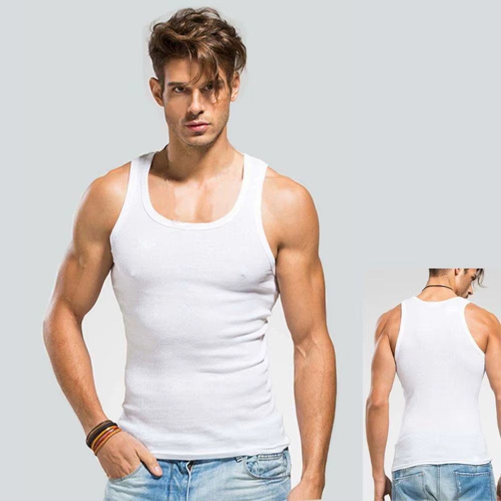 Offre spéciale hommes sans manches respirant Fitness gilet basique élastique débardeur