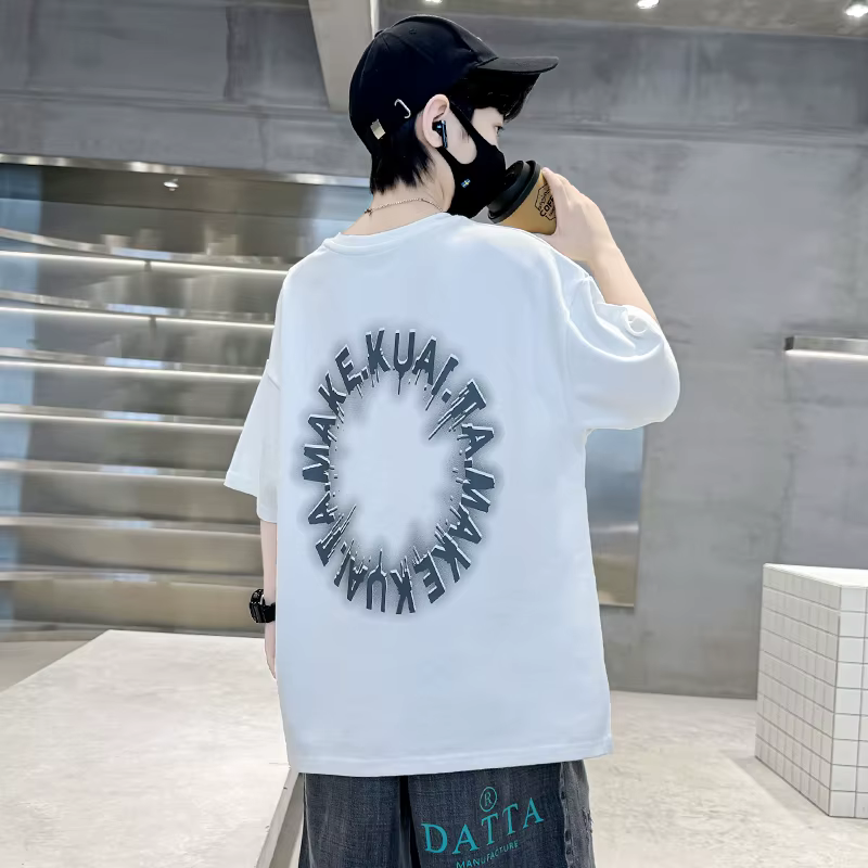 Enfants garçons T-Shirt été couverture en coton adolescent dessin animé motif lâche mode t-shirts à manches courtes