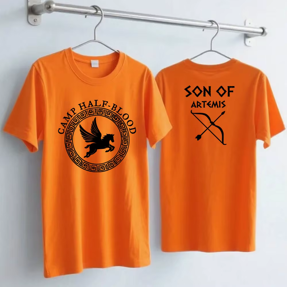 Camp demi-sang hommes femmes T-shirt Long île perce Jack fils Orange
