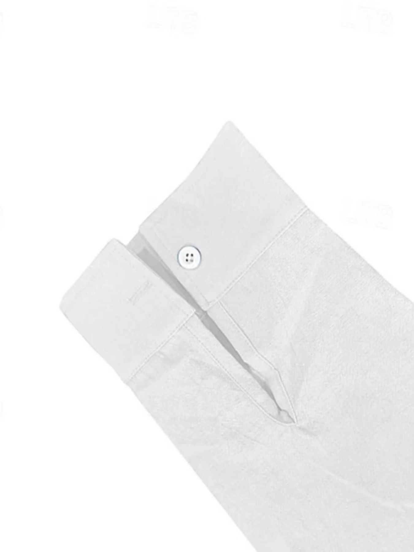 Chemise boutonnée en lin blanc minimaliste pour homme