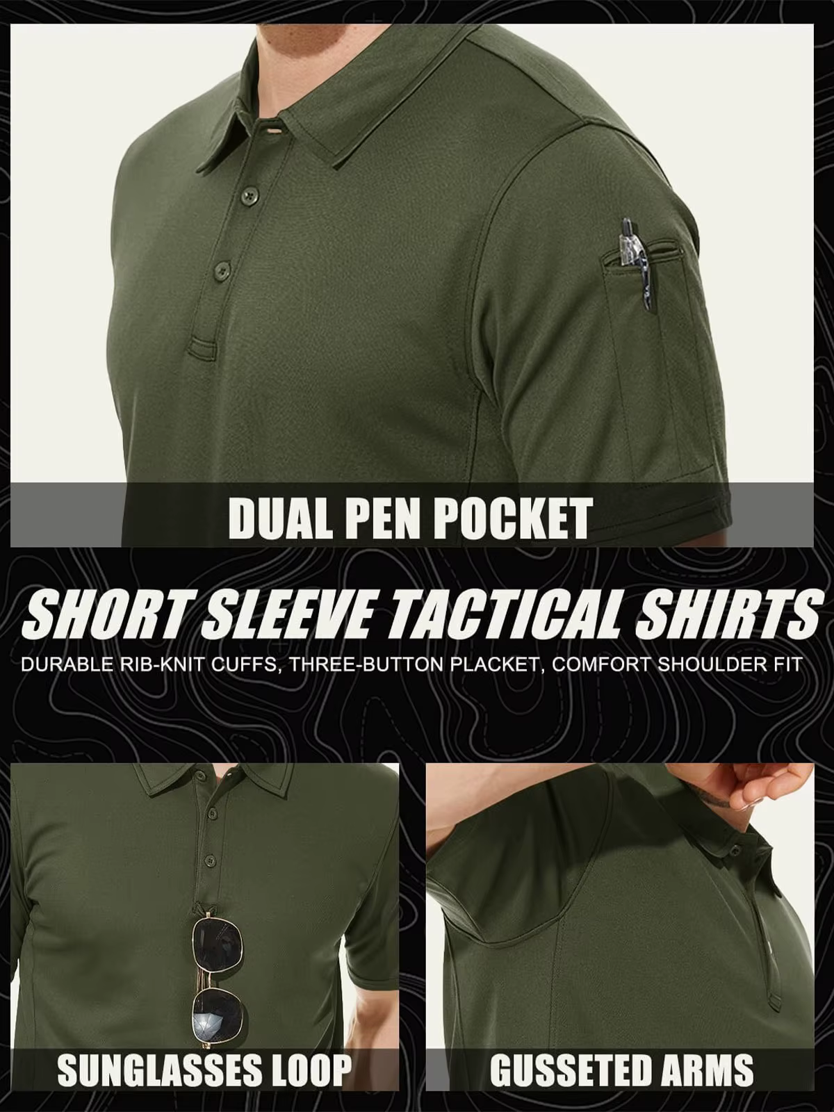 MAGCOMSEN Chemises polo pour hommes à manches courtes