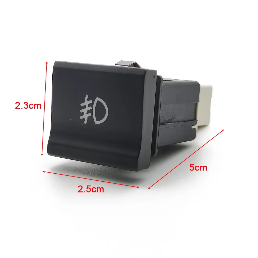 Joli antibrouillard avant LED rouge avec fil, bouton de phare antibrouillard, accessoires pour VW Polo 6C, 2014, 2015, 2016, 1 PC