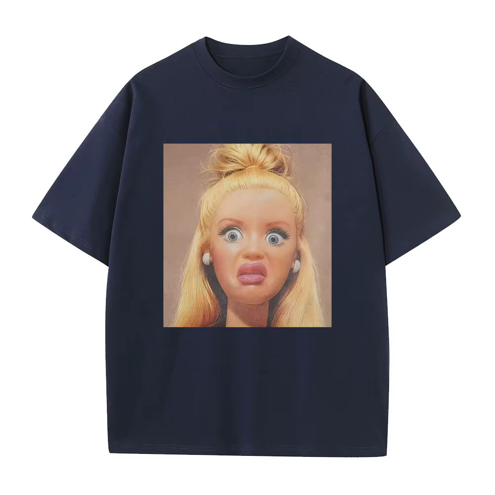 T-shirt humoristique et dégoûtant avec motif de poupée Meme
