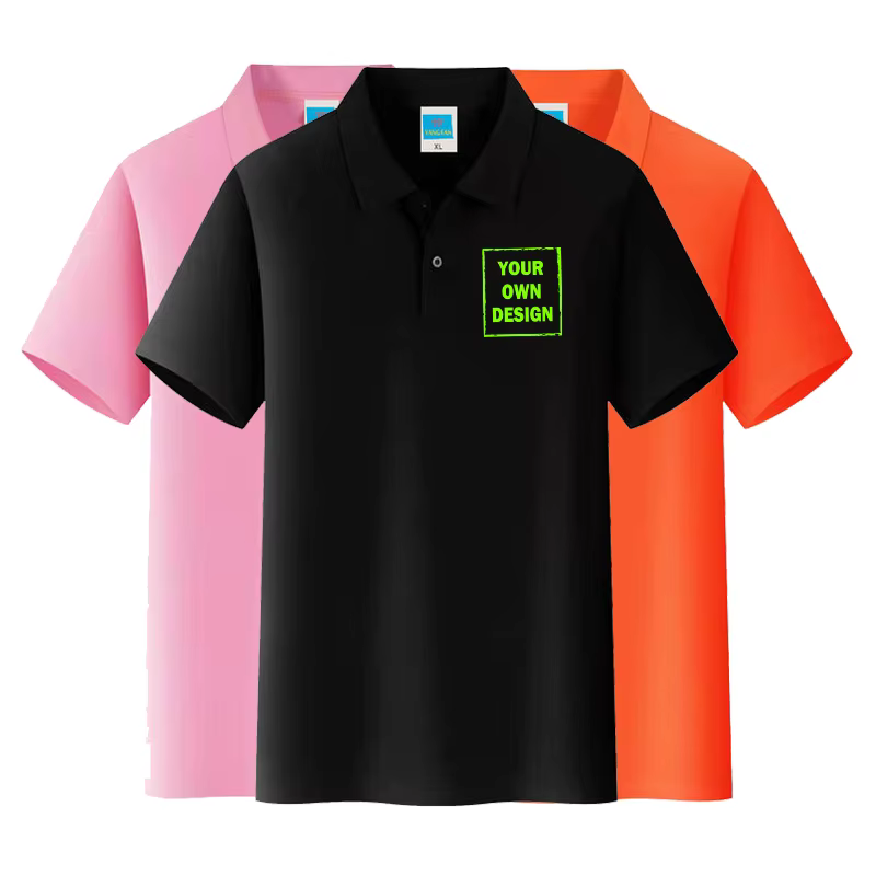 Polo décontracté avec logo personnalisé pour hommes et femmes