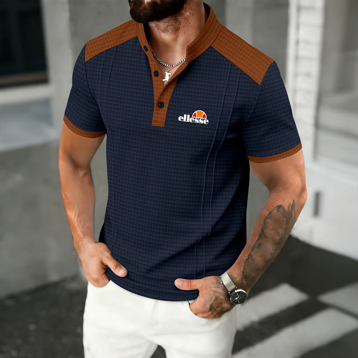 Polo Henley Premium pour Homme
