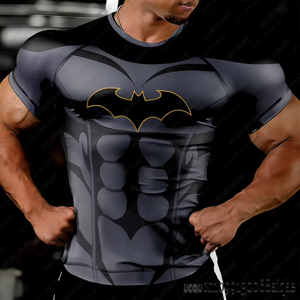 DC Comic Batman Series – t-shirts de fitness pour hommes