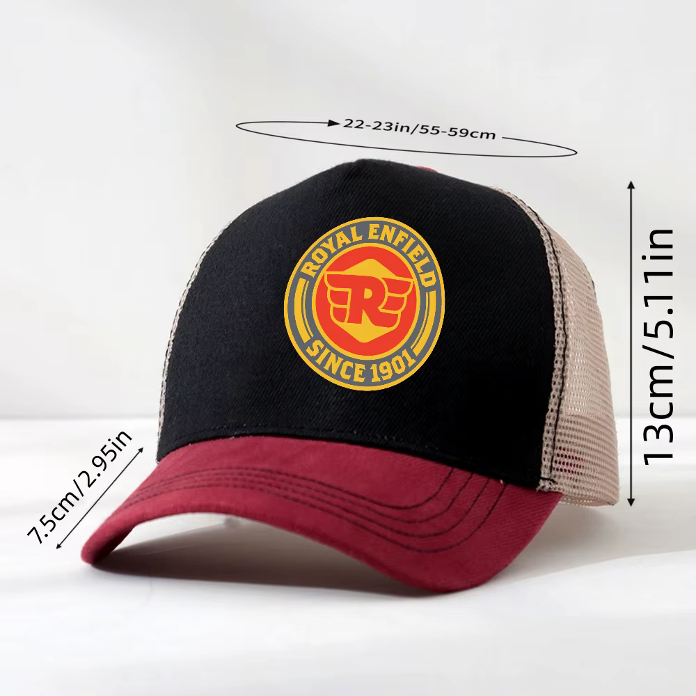 Casquette de baseball unisexe Royal Enfields depuis 1901, chapeau de moto pour homme, casquette de soleil pour entraînements en plein air, visière réglable, chapeaux respirants en maille