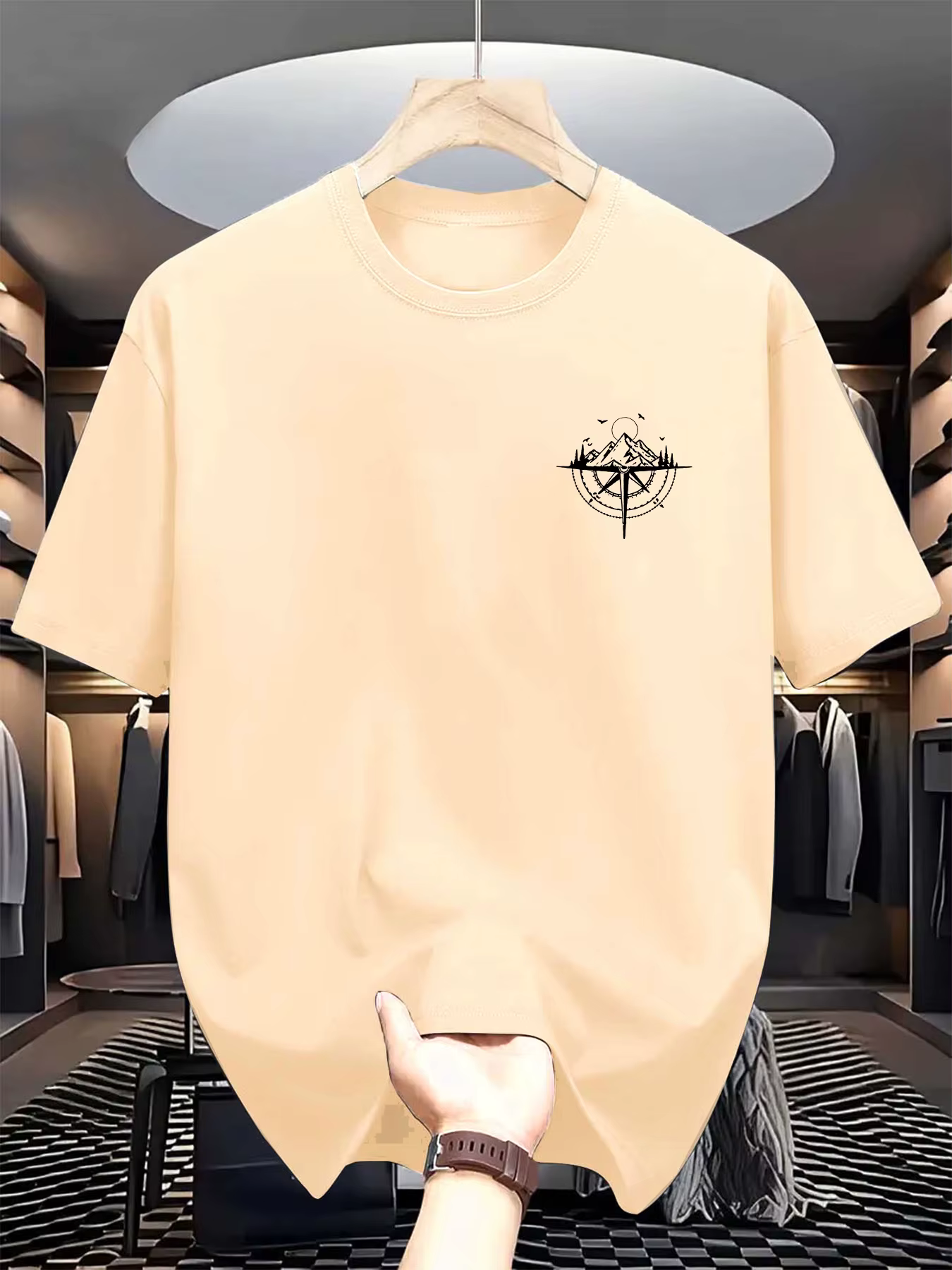 T-shirt à motif tendance 100% coton