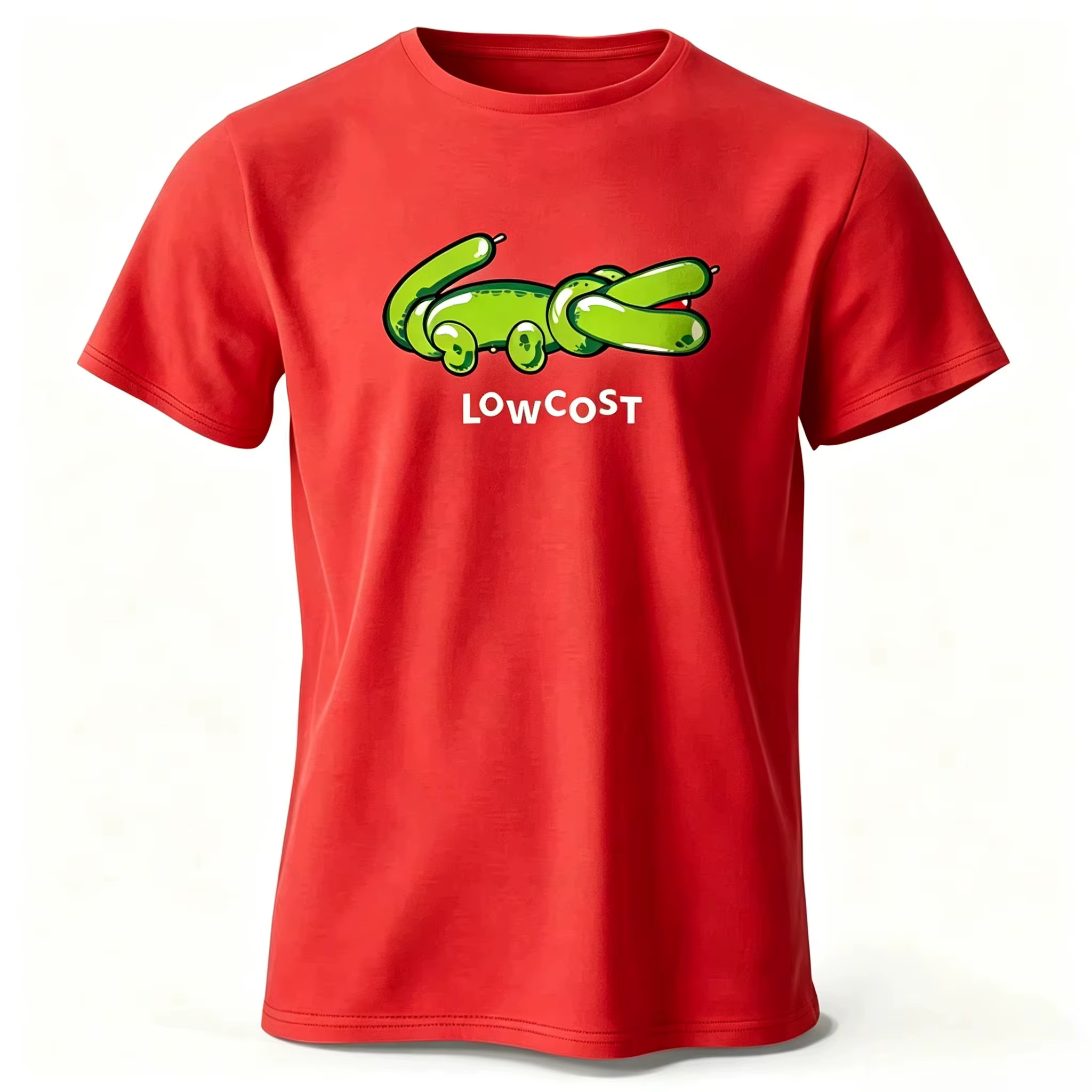 T-shirt en coton avec image de crocodile, parodie de meme, créatif et amusant, pour hommes et femmes, streetwear d'été