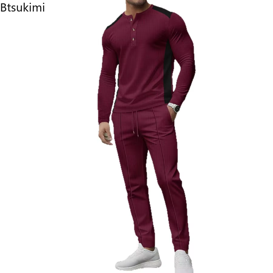 Henley – T-Shirt à manches longues pour hommes
