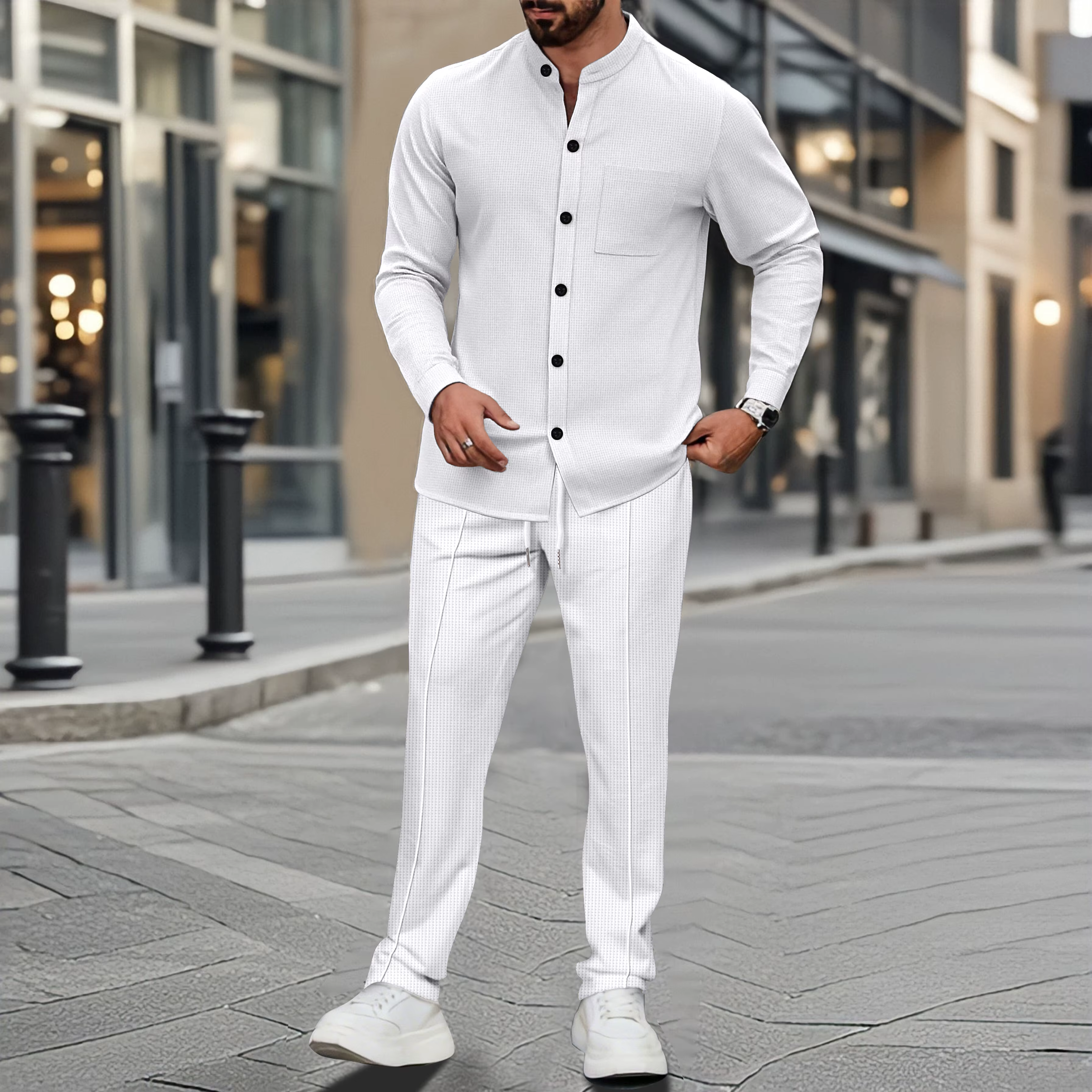 Chemise gaufrée pour homme