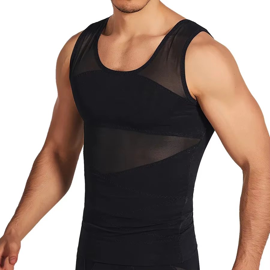 Hommes Compression gilet minceur maillot de corps Shaper poitrine