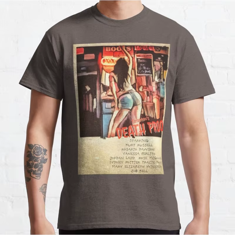 Death Proof Alternative 80s film vintage Pulp fiction T-shirt à manches courtes et col rond pour hommes grande taille hauts pour adultes S-6xl