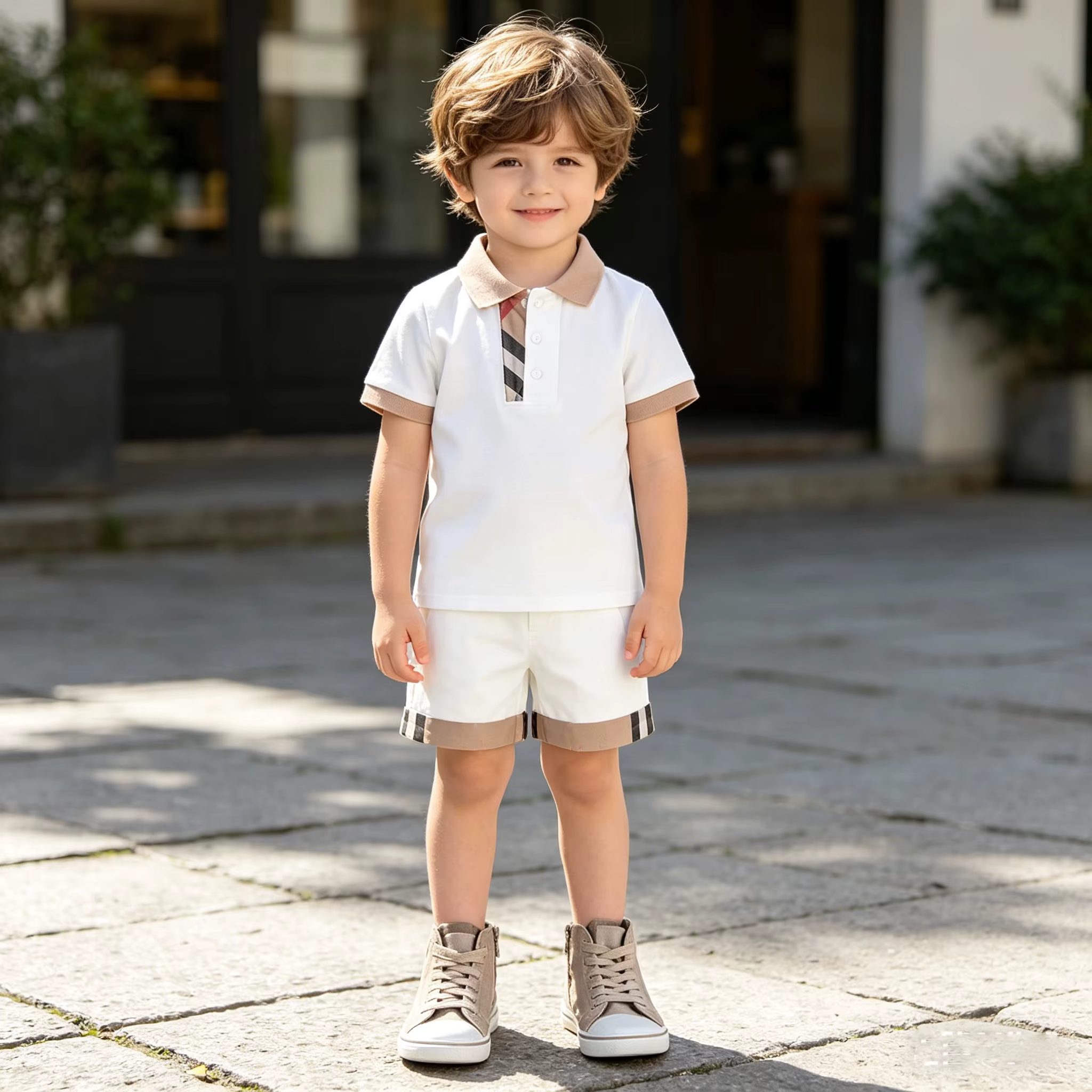 Chemise POLO de couleur unie pour enfants, T-shirt de sport à manches courtes pour garçons, élégant et décontracté, confortable, pour l'été, de 1 à 10 ans