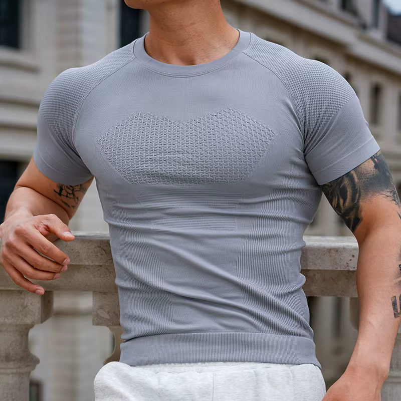 T-shirt de course à manches courtes pour hommes