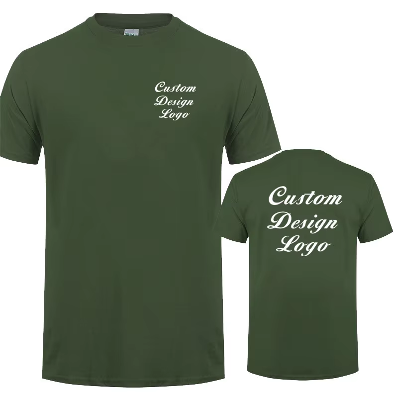 Conception personnalisée t-shirt votre propre Logo hommes t-shirts occasionnels coton à manches courtes dessus frais