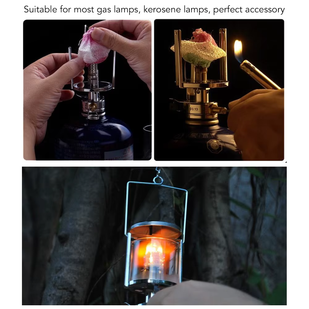 30 pièces de manteaux de lampe à gaz en fibre synthétique pour camping
