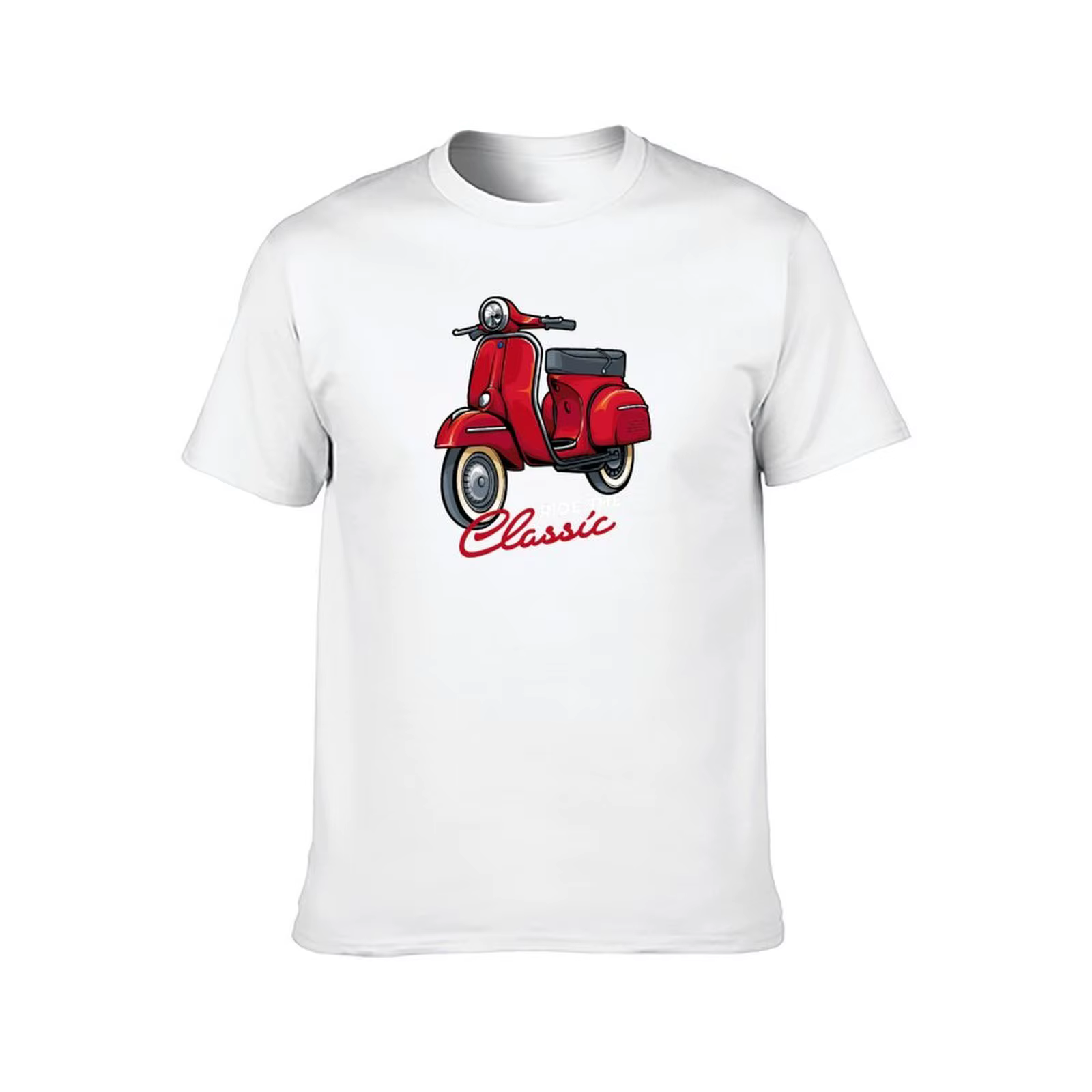 Italie classique Scooter cyclomoteur vélo rétro amour Vintage T-Shirt homme décontracté