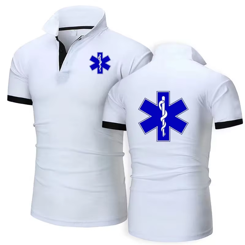 EMT Paramedic Services médicaux d'urgence polo hommes t-shirt style décontracté de haute qualité correspondant couleur coton homme revers petit haut