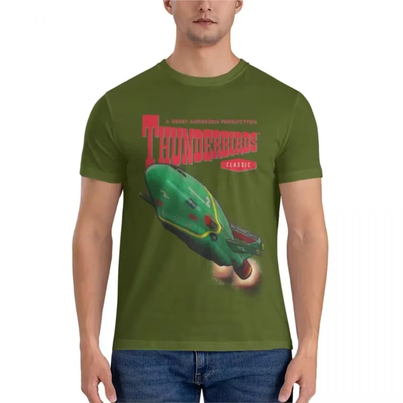 Hommes mon cinquième morceau d'art fan Gerry Anderson Thunderbirds. T-Shirt classique anime t-shirts mode d'été