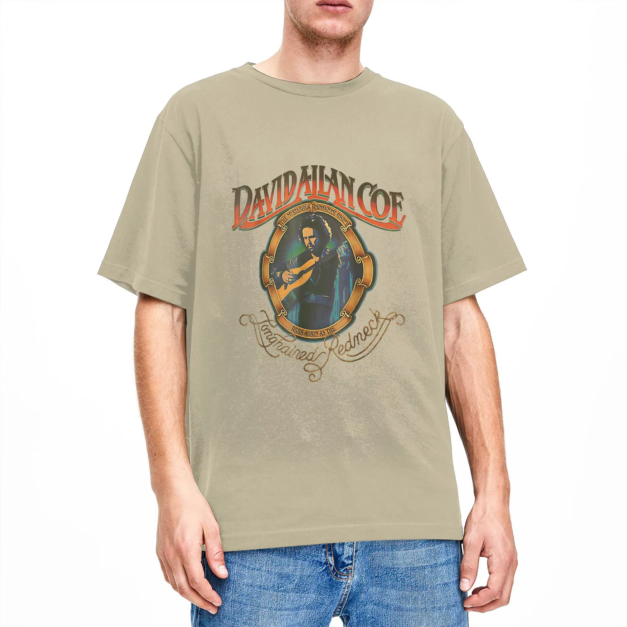 David Allan Coe T-shirt vintage rétro en coton pour hommes, t-shirt d'été streetwear, t-shirt hippie, vêtements décontractés grande taille