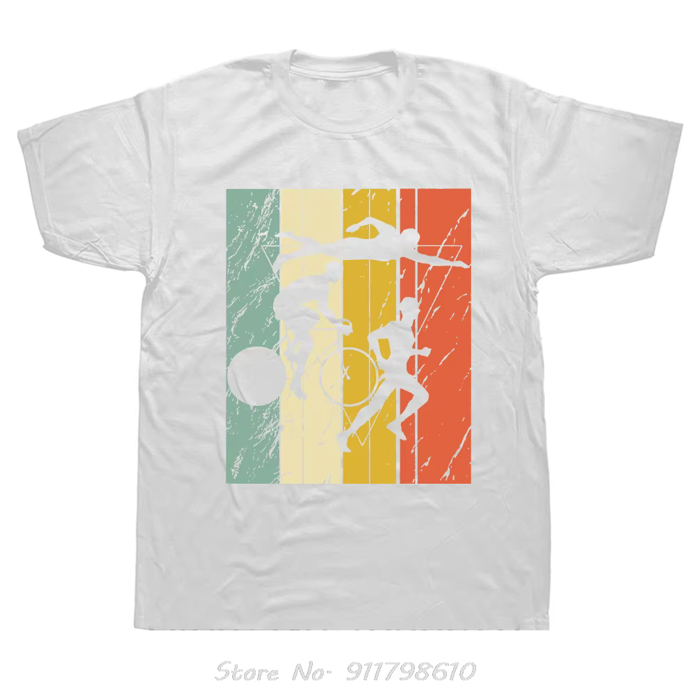 Vêtements pour hommes nouveauté Triathlon nageur vélo course surdimensionné T-shirt Streetwear Fitness