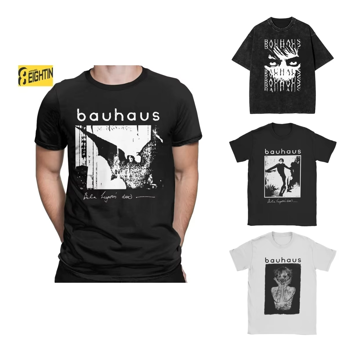 Bauhaus ailes de chauve-souris Bela Lugosi's Dead T-Shirt pour hommes 100% coton mode