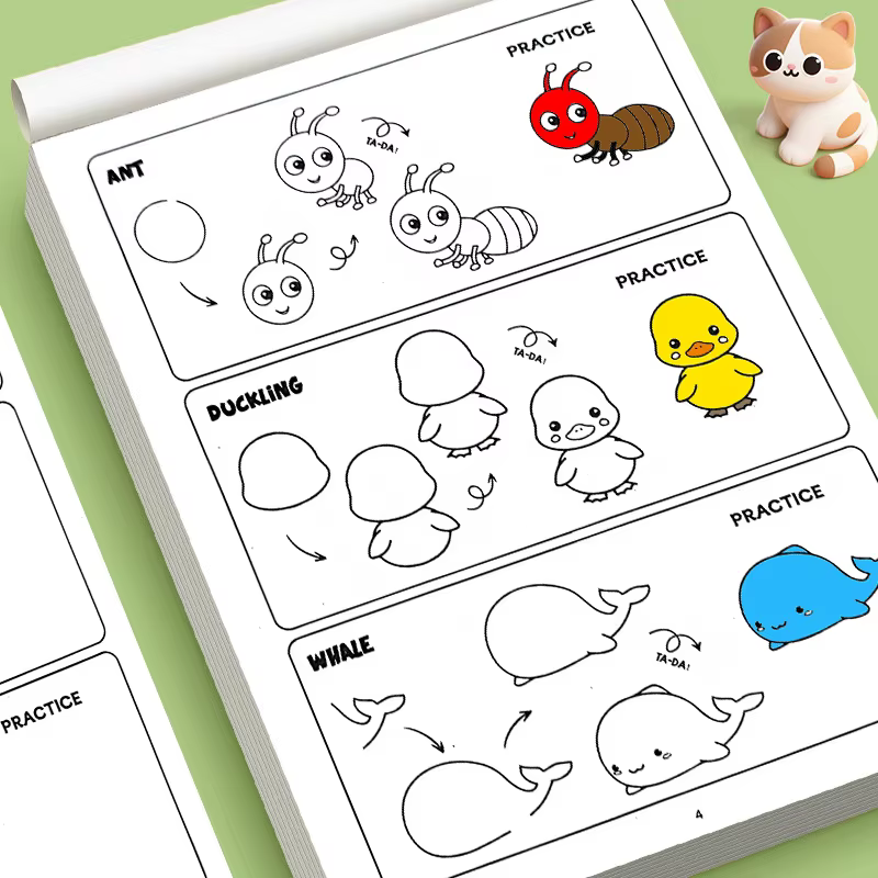 Livre de dessin facile à réaliser étape par étape pour enfants