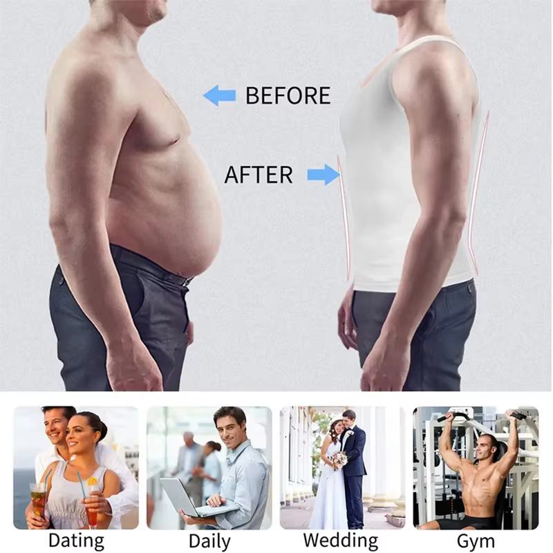 Chemise de compression pour homme pour sculpter le corps