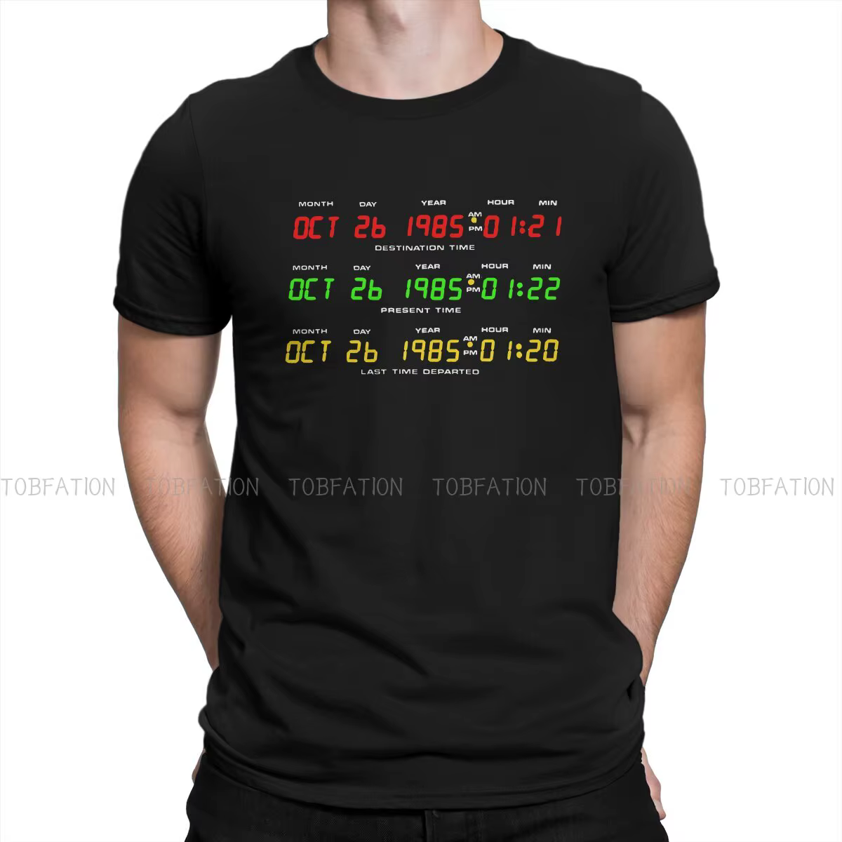 T-shirt à col rond en coton pour hommes