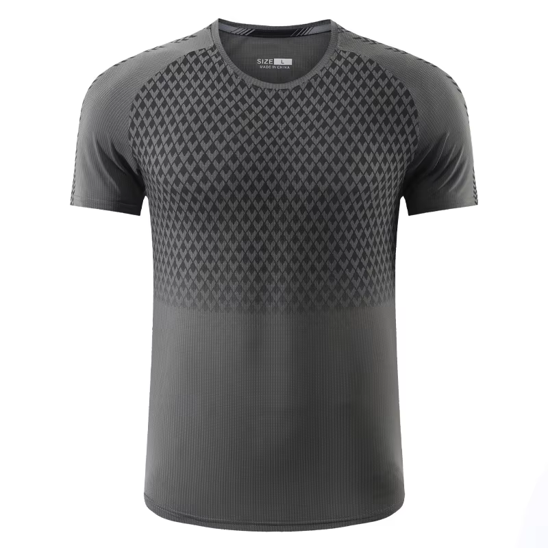 Sport impression chemises mode respirant Muscle musculation hommes à manches courtes gymnastique entraînement séchage rapide en plein air t-shirts