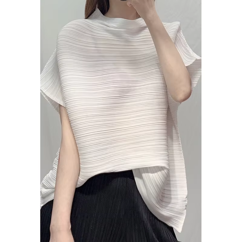 T-shirt à col montant pour femme