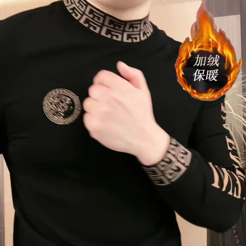 Belle chemise de base pour hommes col roulé