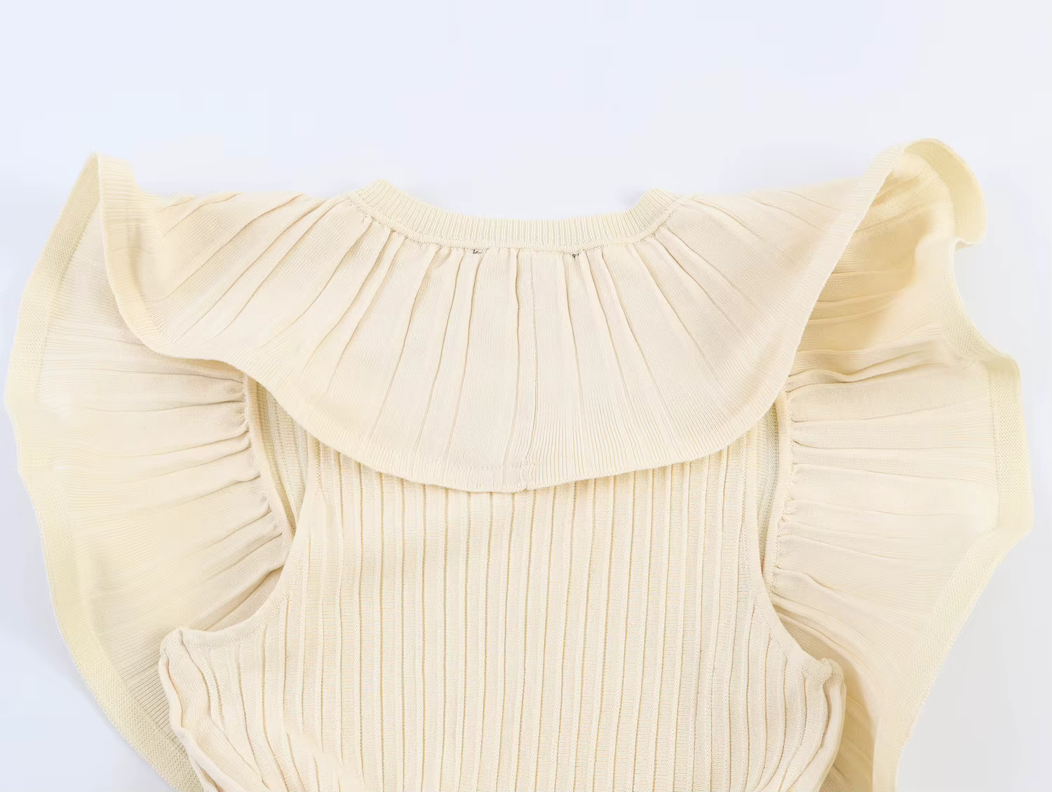 Willshela – débardeur plissé à volants kaki pour femmes