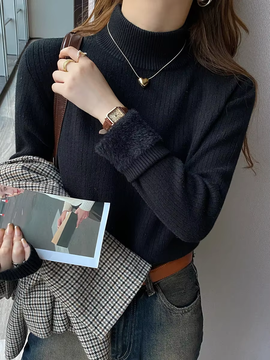 Pull à col roulé pour femme