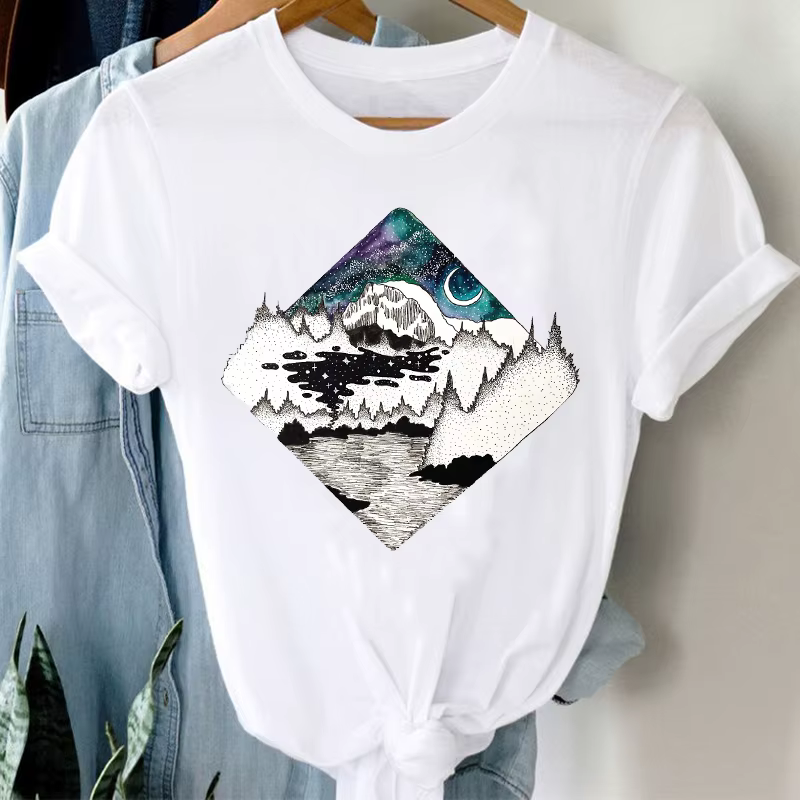 T-shirt étoile dorée couleur d'été mode or étoile à cinq branches Cool nouveau Style Style étranger veste courte femme Ins surdimensionné