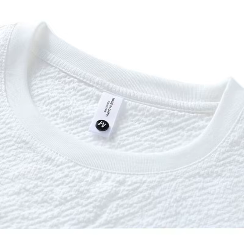 T-shirt d'été en Seersucker texturé pour hommes