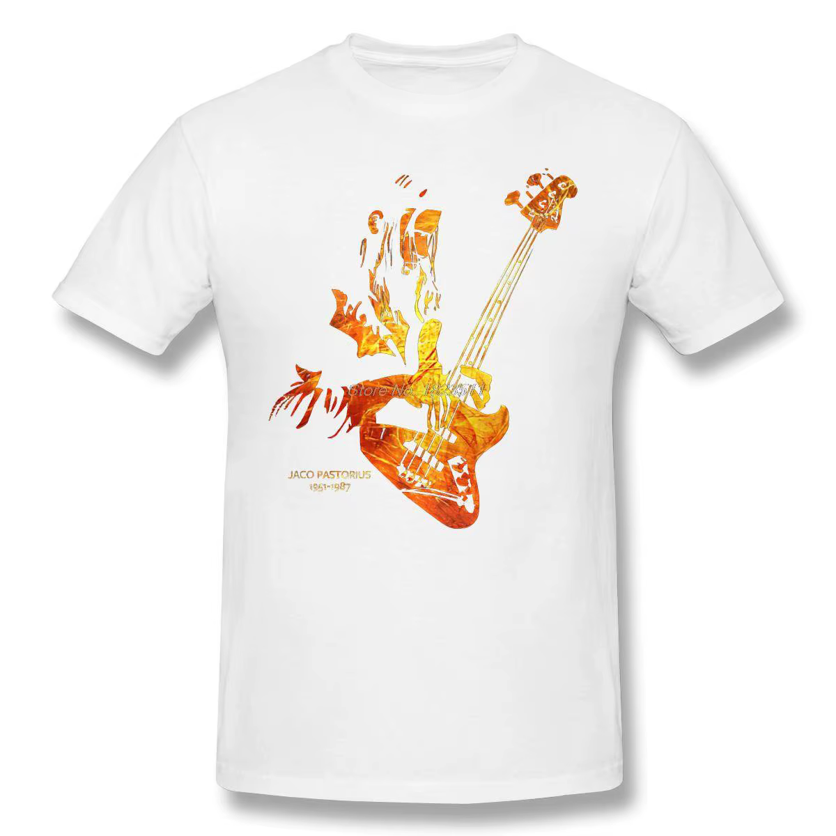 Hommes Jaco Pastorius In Memoriam guitare T-Shirt musique basse couverture en coton Vintage à manches courtes